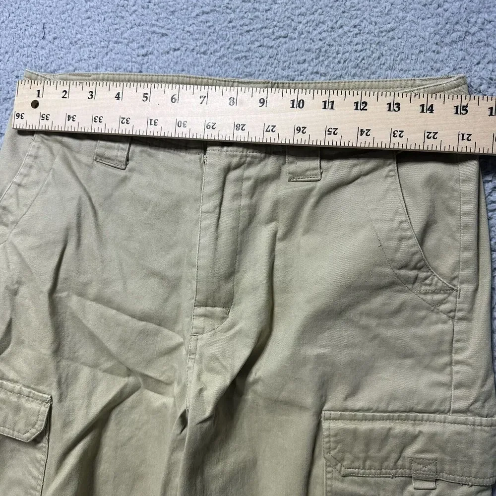 West Virginia Mountaineers Khaki CargoShorts Tan Brown WVU‎ Logo Size 28/30 Dad